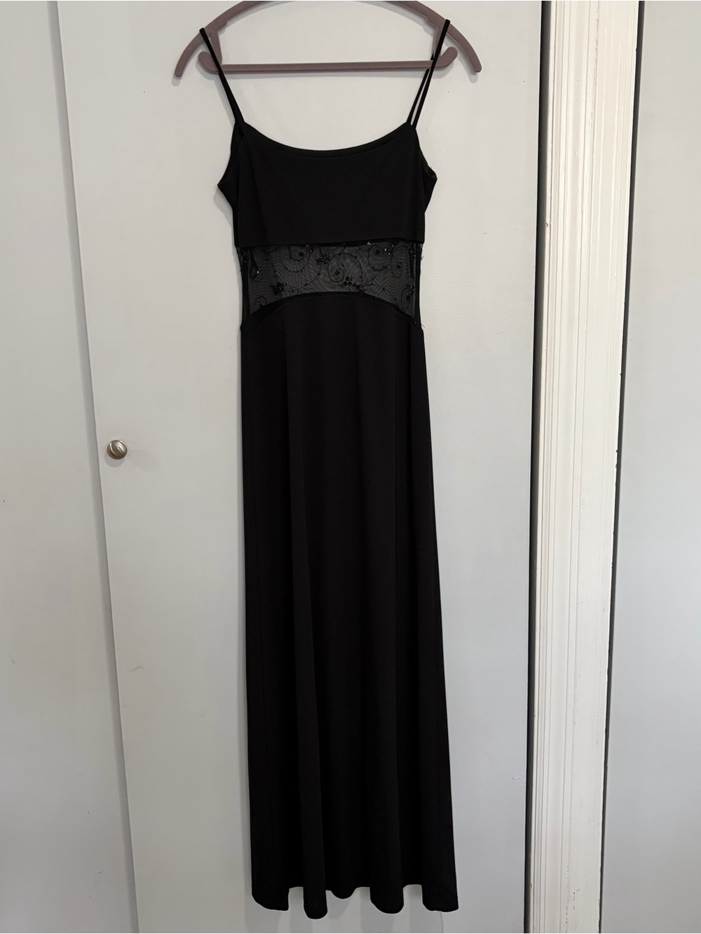 VTG Y2K Candy Rocket Lace Waist Black Dress Evening Maxi Women S Whimsigoth Goth